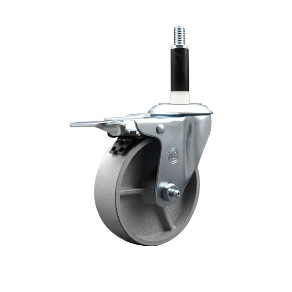 4'' Semi Steel Swivel 7/8'' Expanding Stem Caster Total Lock Brake